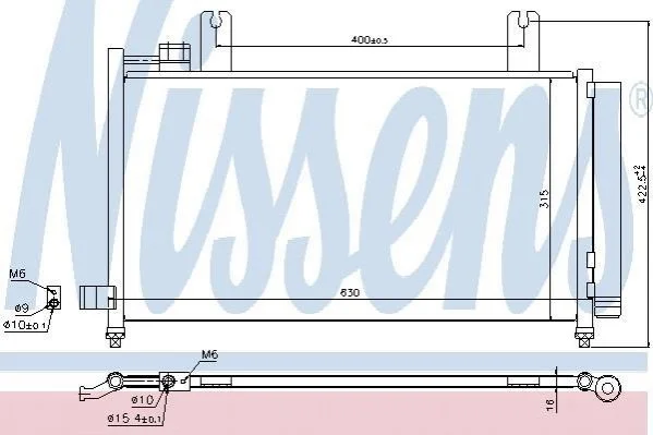 AC condenser NISSENS 940328 (фото 1)