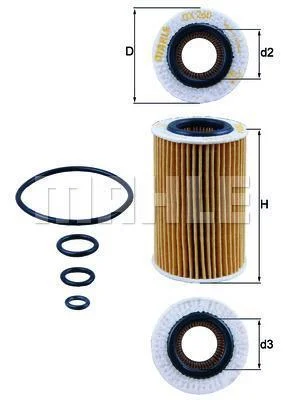 Фільтр масла MAHLE / KNECHT OX260D (фото 1)