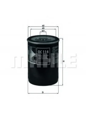 Фільтр масла MAHLE / KNECHT OC114 (фото 1)