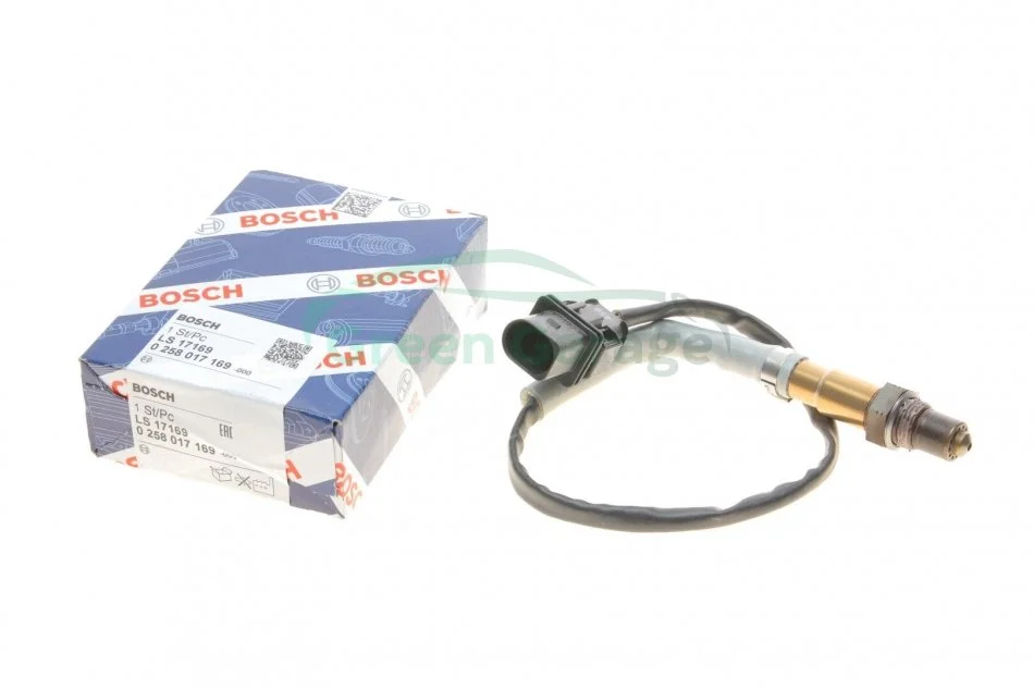 Лямбда-зонд (кількість дротів 5, 550мм) AUDI Q3 GEELY BOYUE HYUNDAI IX35, VELOSTER KIA SPORTAGE III SEAT ALHAMBRA VW SHARAN, TIGUAN, TOUAREG 1.6-3.0H 09.07- BOSCH 0258017169 (фото 1)