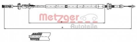 Тросик газу METZGER 100904