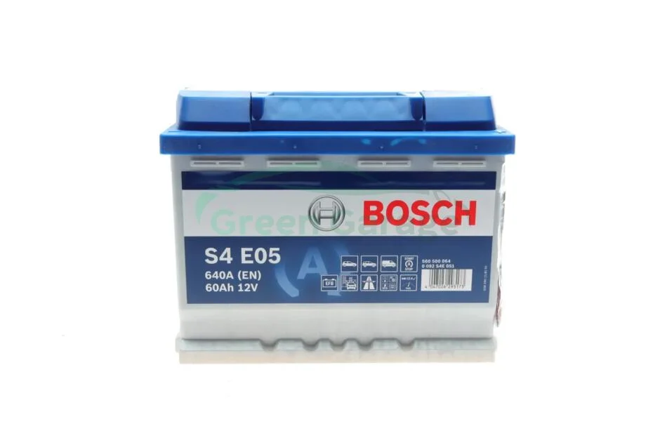 Акумулятор 60Ah-12v EFB (S4E05) (242x175x190),R,EN640 BOSCH 0092S4E051 (фото 1)