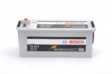 Акумулятор 180Ah-12v (T5077) (513x223x223),полярність зворотна (3),EN1000 BOSCH 0092T50770 (фото 1)