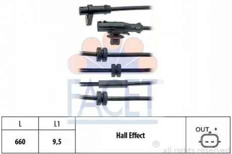 Датчик ABS FACET 210126