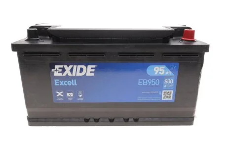 Батарея акумуляторна Exide Excell 12В 95Аг 800А(EN) R+ EXIDE EB950