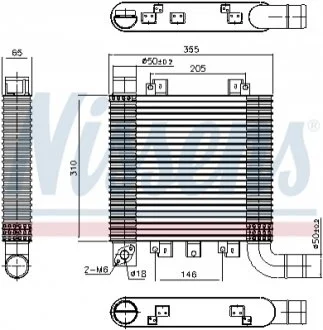 Интеркулер HYUNDAI SANTA FE 2.2 CRDI (2005-) (пр-во Nissens) NISSENS 96366