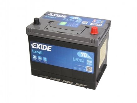 Аккумулятор 70Ah-12v EXCELL(266х172х223),R,EN540 Азия EXIDE EB704