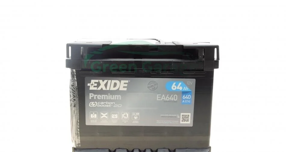 Акумулятор 64Ah-12v Exide PREMIUM (242х175х190), R, EN640 EXIDE EA640 (фото 1)