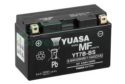 МОТО Yuasa 12V 6,5Ah MF VRLA Battery AGM YT7B-BS(сухозаряжений) YUASA YT7BBS (фото 1)