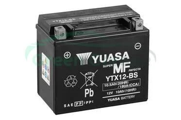 МОТО Yuasa 12V 10,5Ah MF VRLA Battery YTX12-BS(сухозаряжений) YUASA YTX12BS (фото 1)