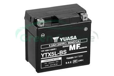 МОТО Yuasa 12V 4Ah MF VRLA Battery AGM YTX5L-BS(сухозаряжений) YUASA YTX5LBS (фото 1)