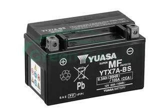 МОТО Yuasa 12V 6Ah MF VRLA Battery AGM YTX7A-BS(сухозаряжений) YUASA YTX7ABS (фото 1)