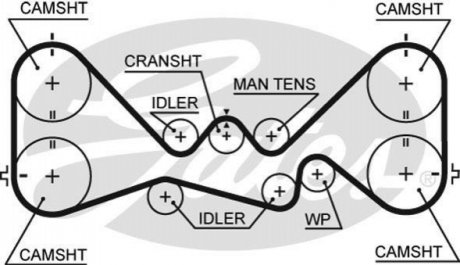 Ремінь ГРМ GATES 5384XS