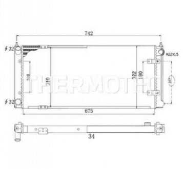 Радіатор THERMOTEC D7W028TT