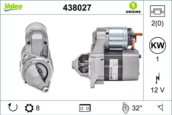 Стартер VALEO 438027 (фото 1)