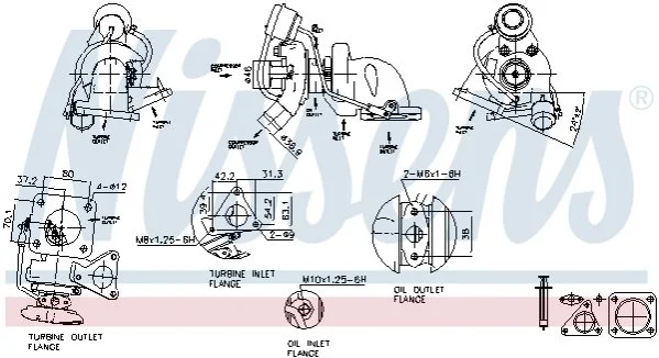 Турбина FORD TRANSIT (TT9) (06-) 2.2 TDCI (пр-во Nissens) NISSENS 93075 (фото 1)