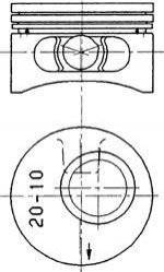 Поршень двигуна KOLBENSCHMIDT 90245610
