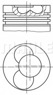 Поршень VW Caddy II 1.9 TDI 95-04 (79.51mm/STD) (3-4 циліндр) MAHLE / KNECHT 0304100