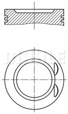 Поршень MAHLE / KNECHT 0220601 (фото 1)
