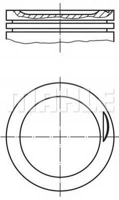 Поршень Mahle AUDI A4,A6 2,0 00-08 MAHLE / KNECHT 0308300 (фото 1)