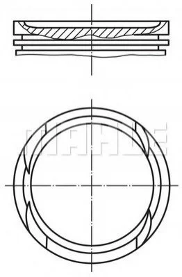 Поршень MAHLE / KNECHT 0100501 (фото 1)