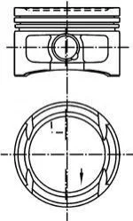 Поршень KOLBENSCHMIDT 99909600 (фото 1)