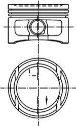 Поршень KOLBENSCHMIDT 99909600 (фото 1)