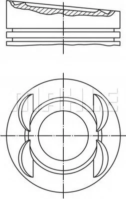 Поршень двигуна MAHLE / KNECHT 0280301 (фото 1)