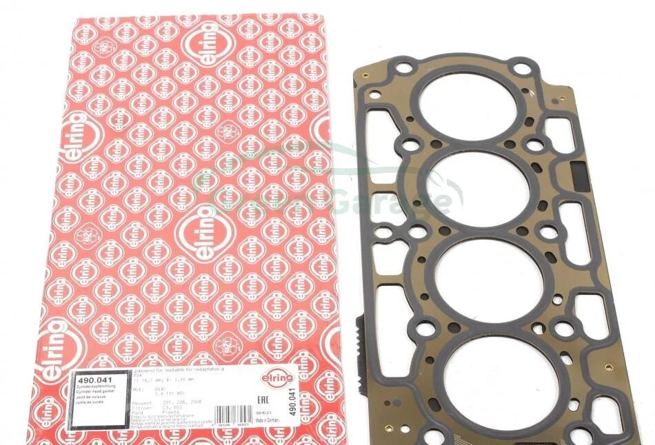 Прокладка головки блоку FORD/PSA 1,4 HDi/1,5 TDCi DV4C/5! 1,45MM 10- MLS (вир-во Elring) ELRING 490041 (фото 1)