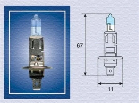 Лампа H1 MAGNETI MARELLI 002587100000