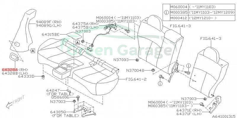 Knopf SUBARU 64328AG001JC (фото 1)