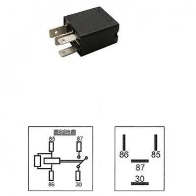 Реле (12V, 20A) MERCEDES A (W168), A (W176), B SPORTS TOURER (W245), B SPORTS TOURER (W246, W242), C (W203), C (W204), C T-MODEL (S203), CLA (C117), CLA SHOOTING BRAKE (X117), CLC (CL203) 09.91- MEAT&DORIA 73232001 (фото 1)
