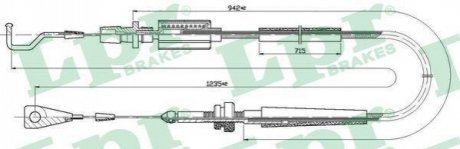 Трос газа VW T-4 1.9D/TD 1230mm LPR C0030A