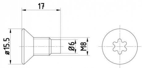 Болт HELLA 8DZ355209041 (фото 1)