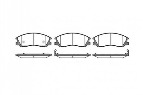 К-кт перед. гальм. колодок Hyundai Terracan 2.5TDIC 01-/H-1 01- REMSA 077132