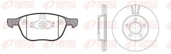 Комплект: 2 диска+ 4 колодки гальмівних REMSA 8108200 (фото 1)