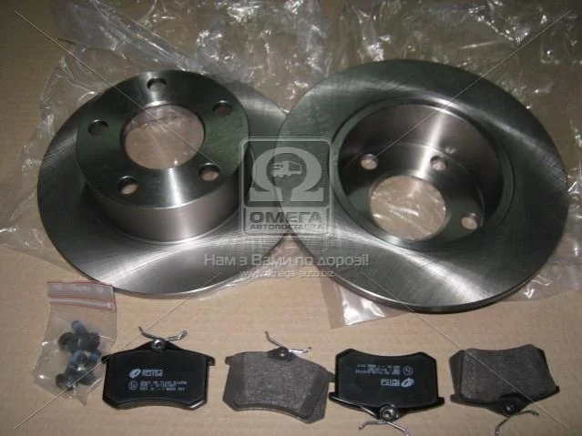 Комплект гальмівний задн. AUDI 100, AUDI A6 95-, SKODA SUPERB 02-, VW PASSAT 96- (вир-во) REMSA 826300 (фото 1)