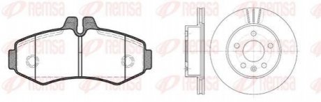 Комплект тормозов, дисковый тормозной механизм REMSA 870100