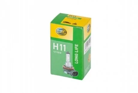 Лампа H11 12V 55W PGJ19-2 Long Life HELLA 8GH 223 498351