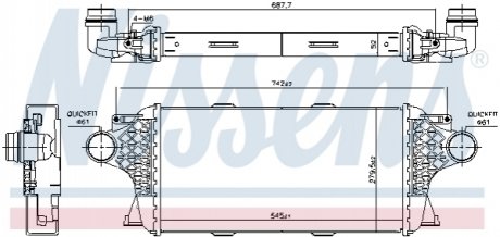 INTERCOOLER DB GL-KLASA /X166/ 12- NISSENS 961458