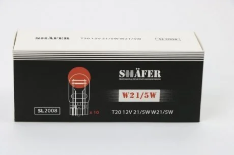 Лампа W21/5W 12V 21/5W W3x16 q SHAFER SL2008