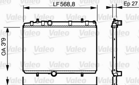 Радіатор, охолодження двигуна VALEO 734338