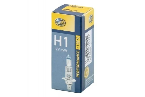 Лампа H1 12V 55W P14,5s +120% HELLA 8GH 223 498011 (фото 1)