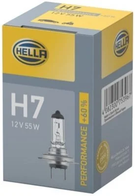 Лампа H7 12V 55W PX26D +60% HELLA 8GH 223 498231 (фото 1)