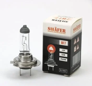 Лампа галогенова H7 12V 55W PX26D SHAFER SL1007