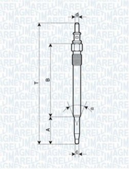 Свічка розжарювання MAGNETI MARELLI 062900052304