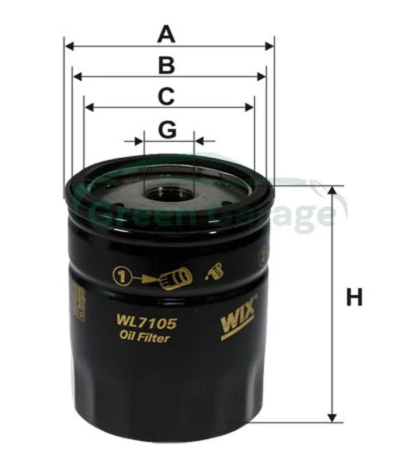 Фільтр масляний WIX WL7105 (фото 1)