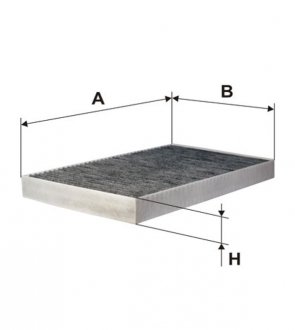 Фильтр салона AUDI A6, VW PASSAT /K1032A угольный (-Filtron) WIX WP6865