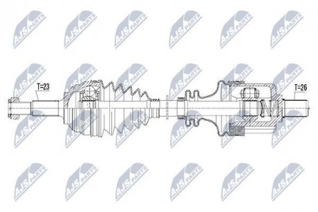 ПІВВІСЬ | RENAULT CLIO III 1.6 08-, MODUS/GRAND MODUS 1.6-, DACIA LOGAN 1.6 04- /ЛІВ/ NTY NPWRE105