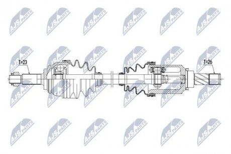 ПІВВІСЬ | RENAULT CLIO IV 0.9 TCE90, 1.5DCI 12-, DACIA LOGAN MCV II 1.5DCI 13-, SANDERO II 1.5DCI 13- /ЛІВ/ NTY NPWRE069